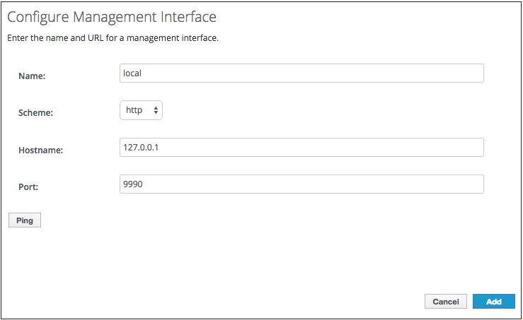 Connect to Management Interface